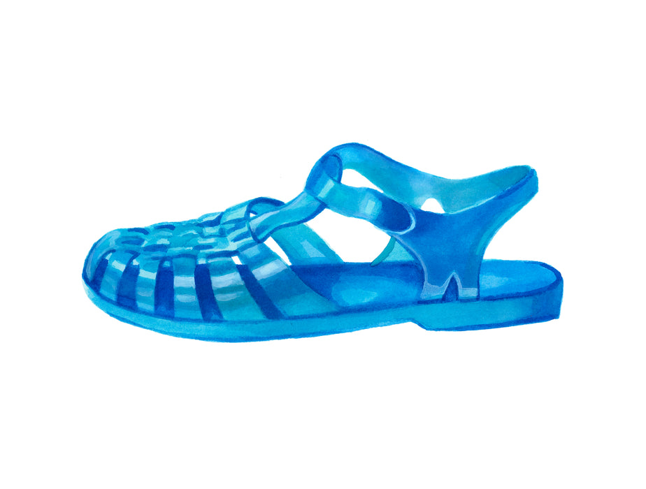 "Jelly Shoes, Blue"