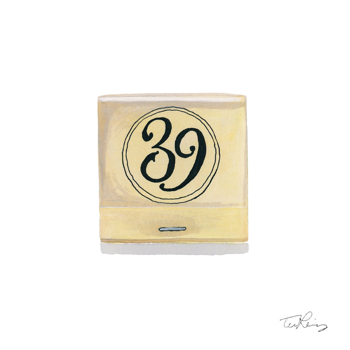 39 Rue de Jean Matchbook Print