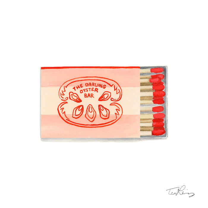 Darling Oyster Bar Matchbook Print