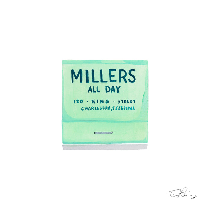 Millers All Day Matchbook Print