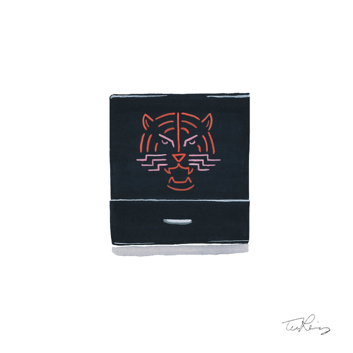 Neon Tiger Matchbook Print