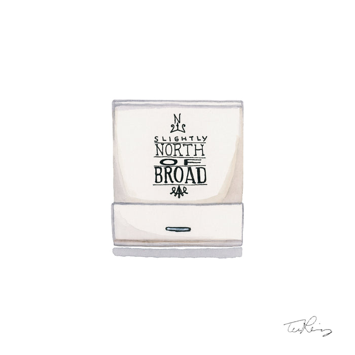 Slightly North of Broad Matchbook Print