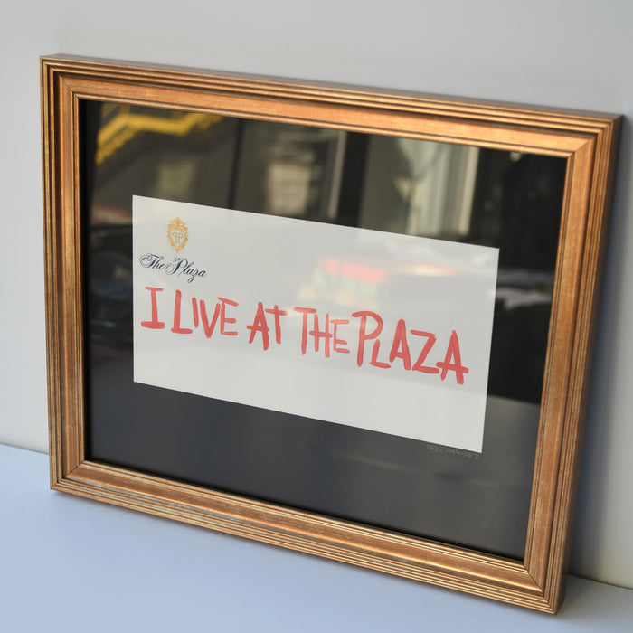 I Live At The Plaza (Framed)