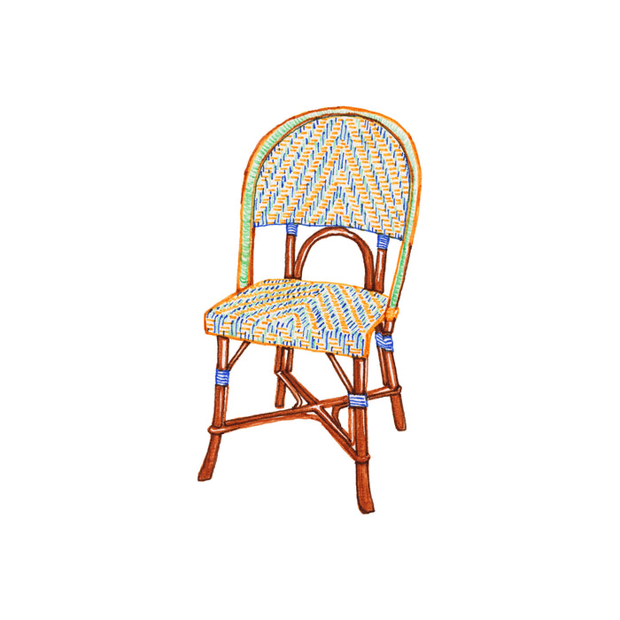 Yellow & Blue Bistro Chair