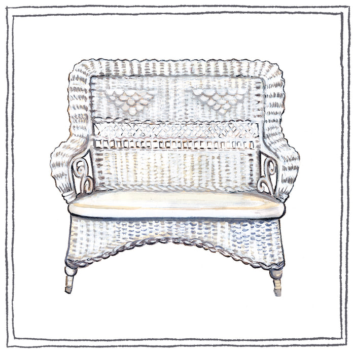 "Wicker Loveseat"
