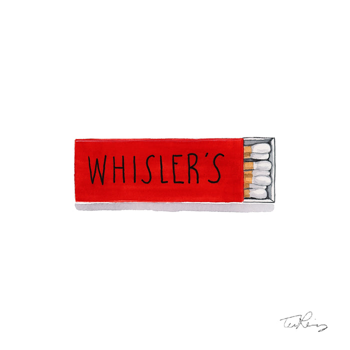 Whislers Matchbook Print