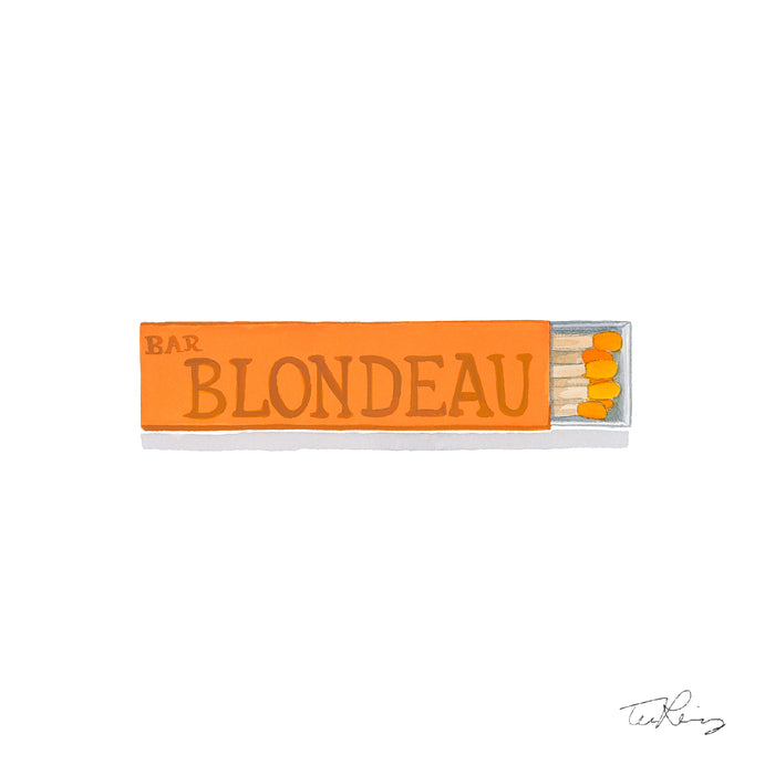 Bar Blondeau Matchbook Print