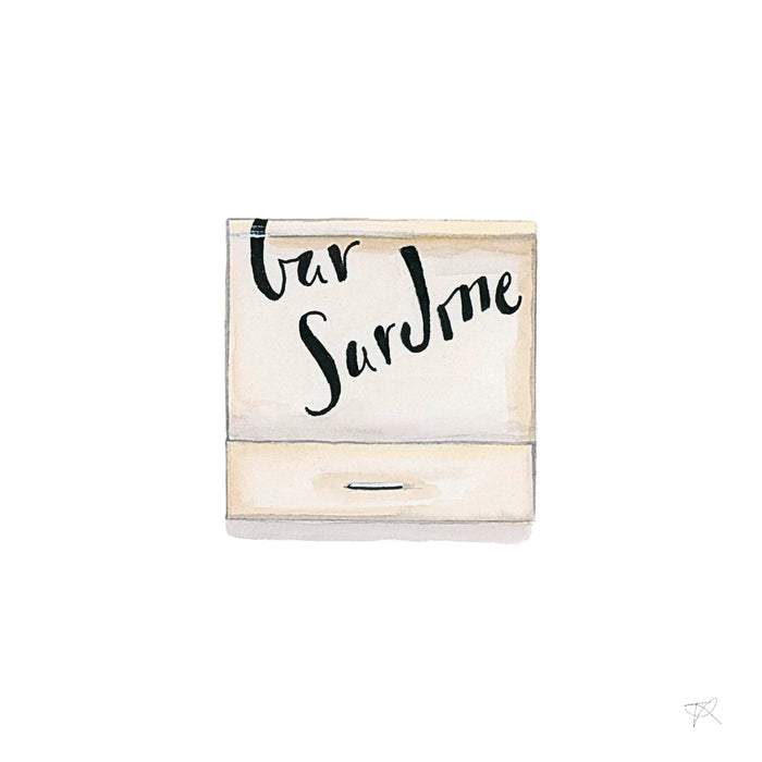 Bar Sardine Matchbook Print