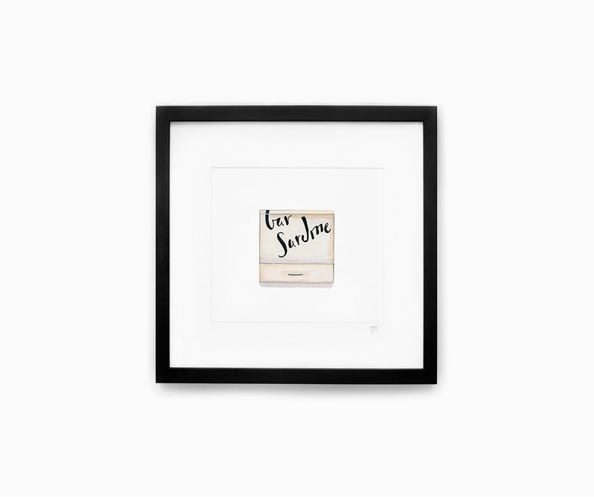 Bar Sardine Matchbook Print