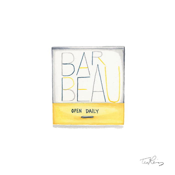 Bar Beau Matchbook Print