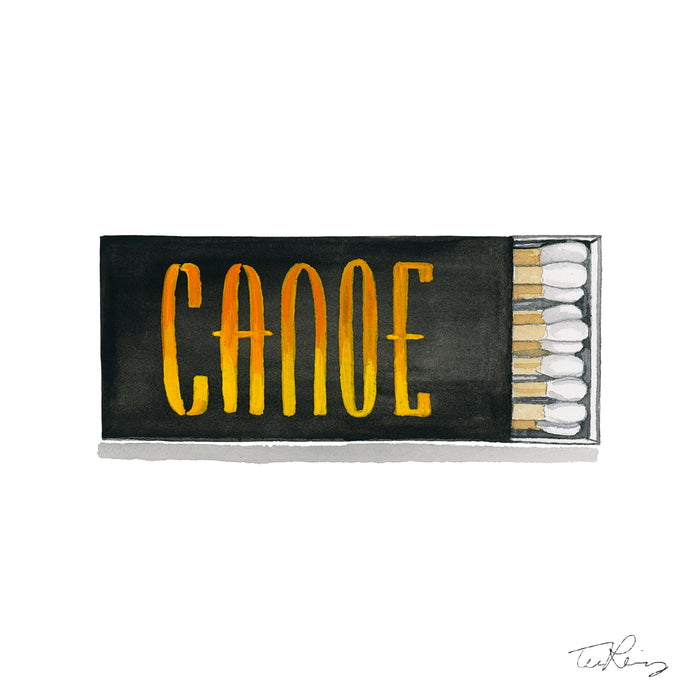 Canoe Matchbook Print