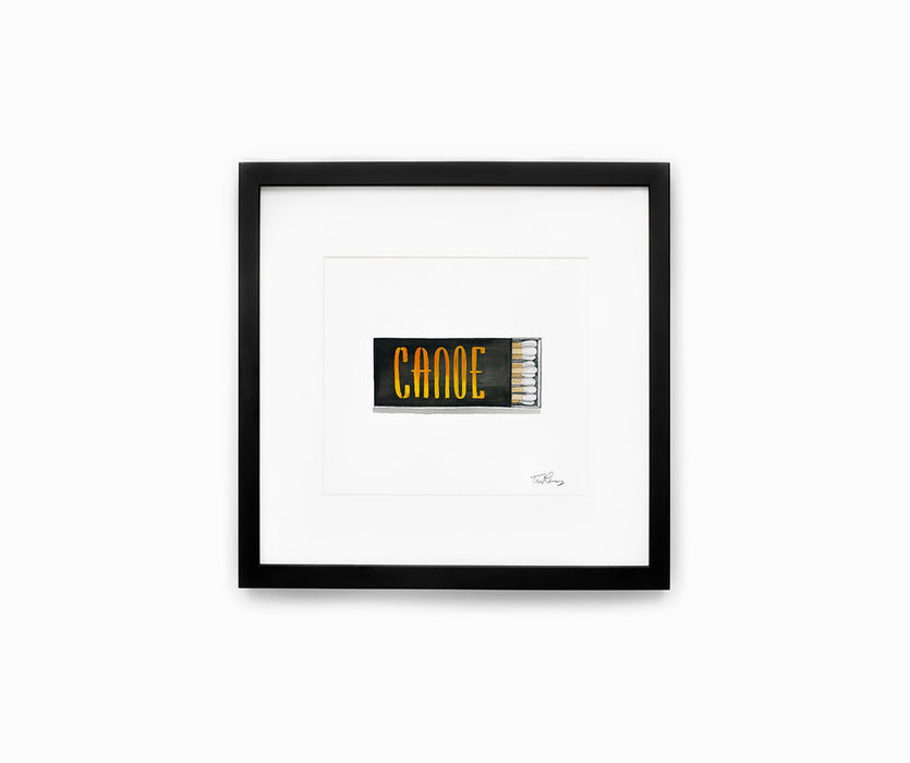 Canoe Matchbook Print