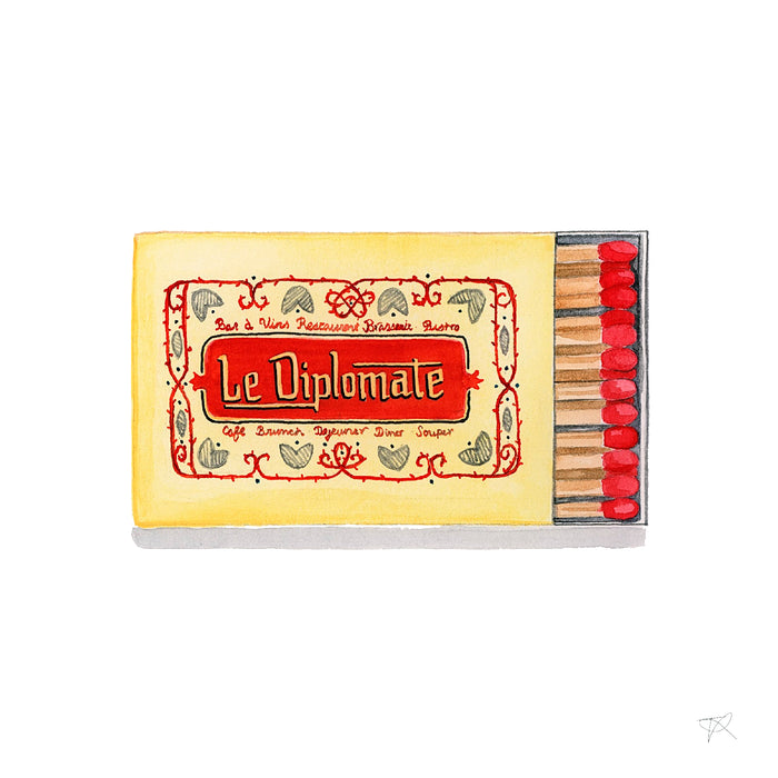 Le Diplomate Matchbook Print