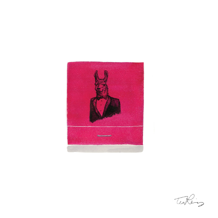 Llama Inn Matchbook Print