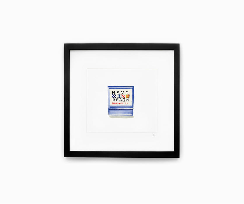 Navy Beach Matchbook Print