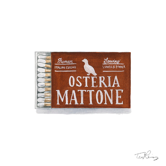 Osteria Mattone Matchbook Print
