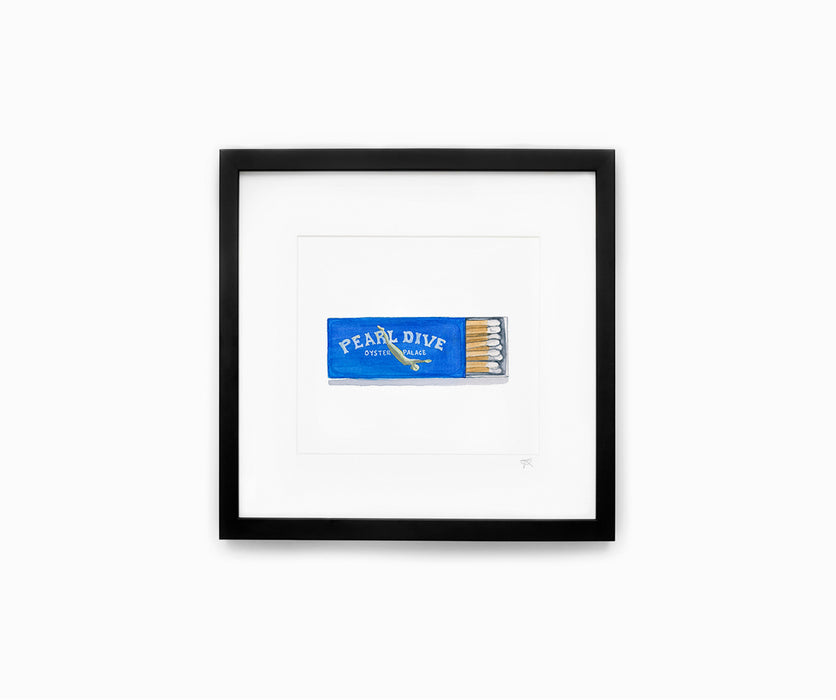 Pearl Dive Oyster Palace Matchbook Print