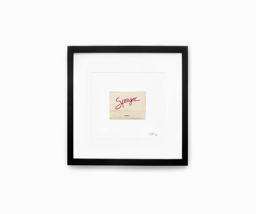 Spago Matchbook Print