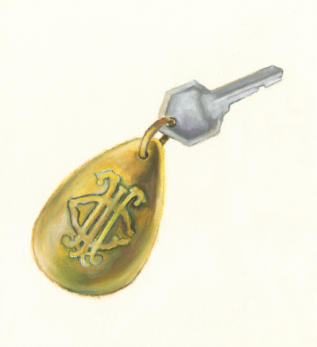 Framed Hotel Key, Grand Hotel Tremezzo