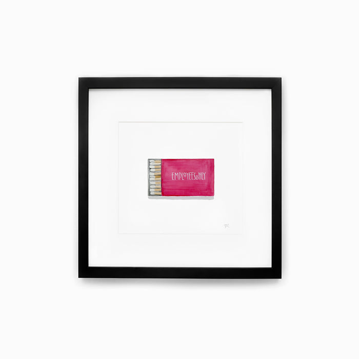 Employee's Only Matchbook Print